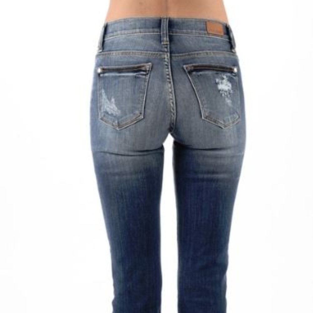 Judy Blue Dark Blue Boyfriend Cuffed Jeans - Picture 8 of 8